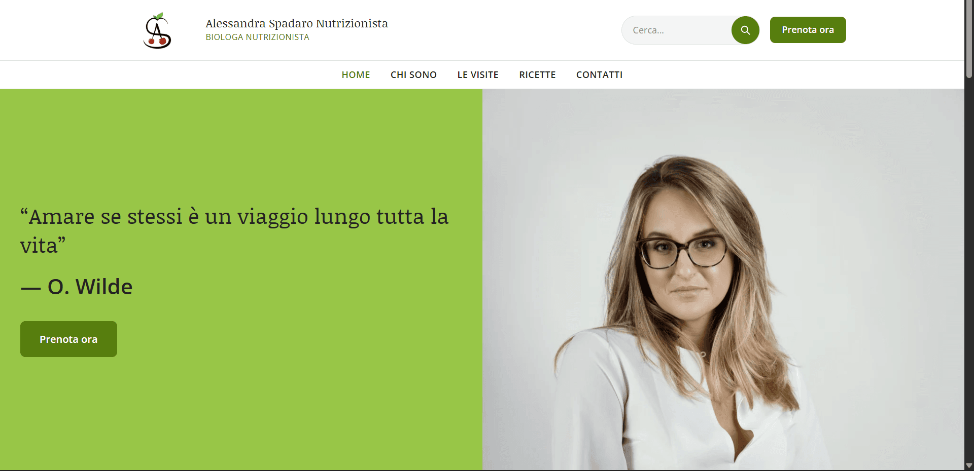 Nuovo sito web per nutrizionista